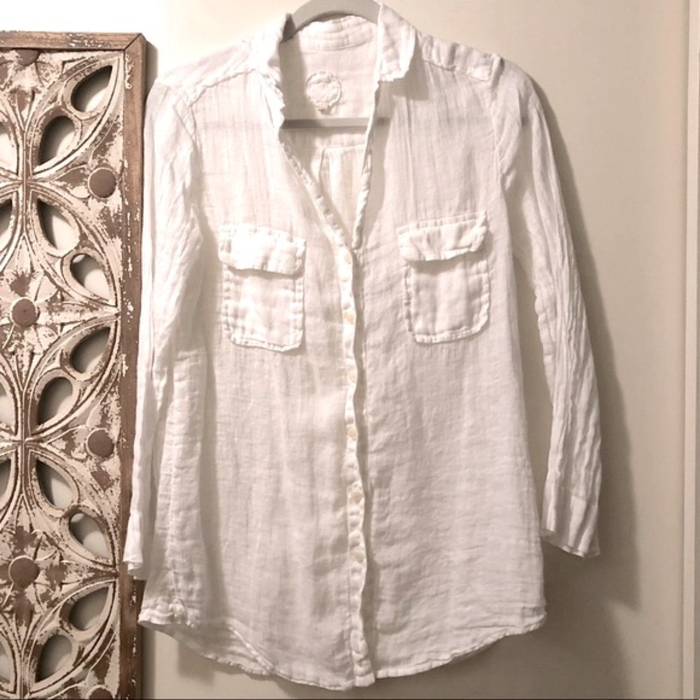 Zyga Cerise Linen Shirt - Picture 5 of 8